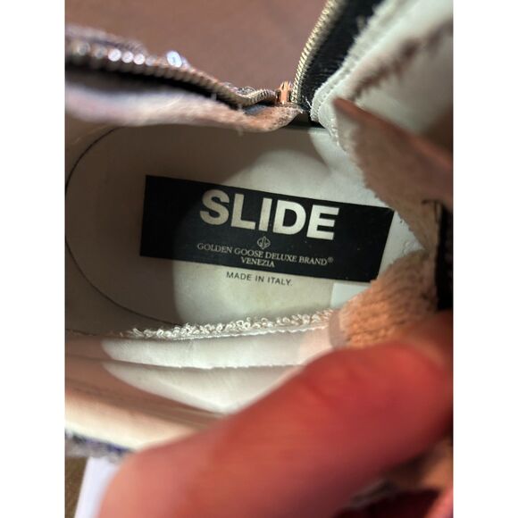 Golden Goose Slide Sneaker Multicolor All Over Sequins G34WS595.A1406 Sz 38 - Picture 13 of 14